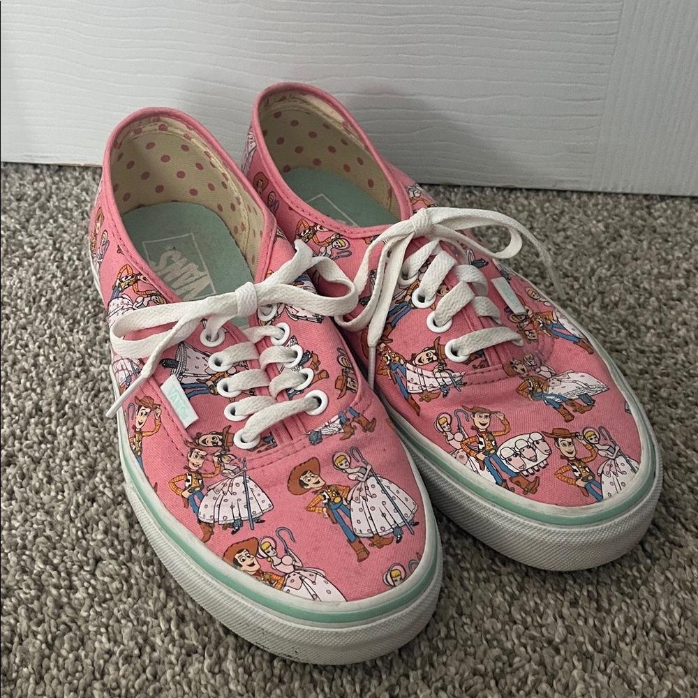 Disney Vans Pink Toy Story Sneakers with White Laces